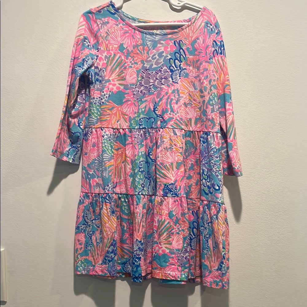 Lilly Pulitzer girls dress 3/4 sleeve size M